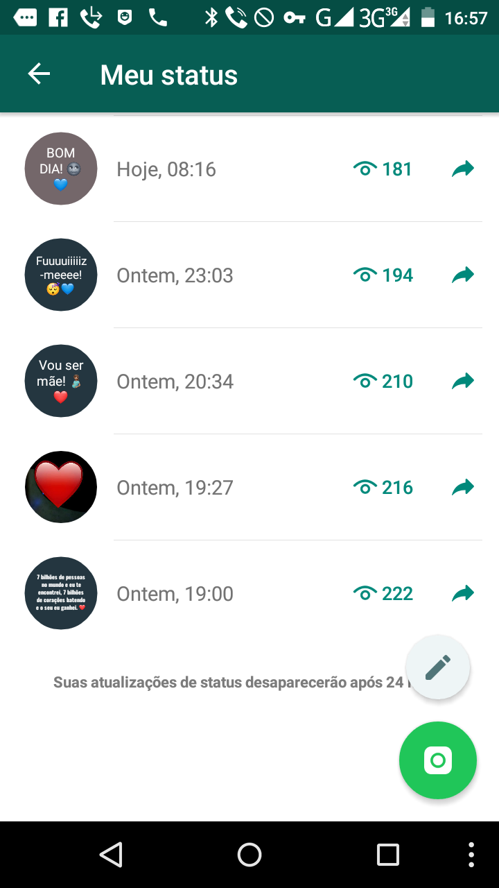 Gosto de ver Status?❤
