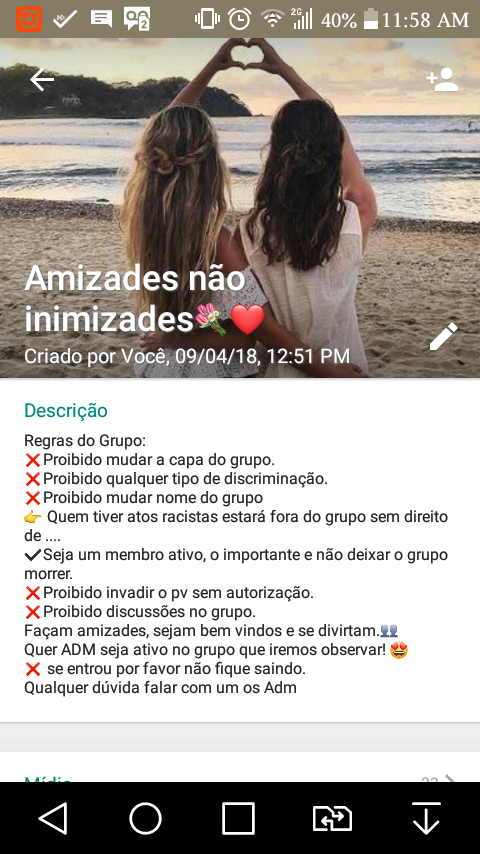Amizades não inimizades ?