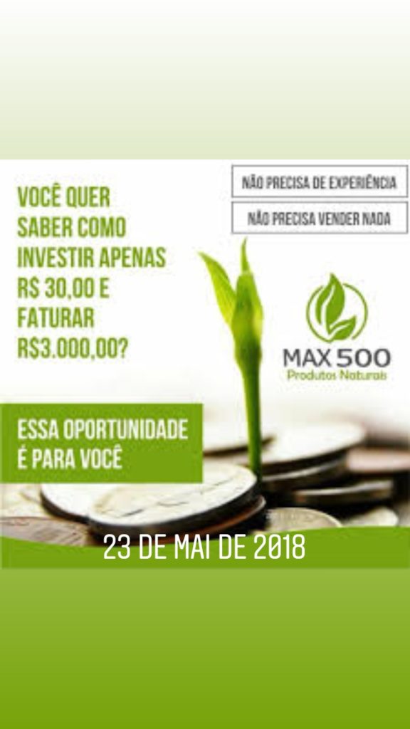 Oportunidade de negócios MAX500