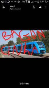 Baguncia no trem