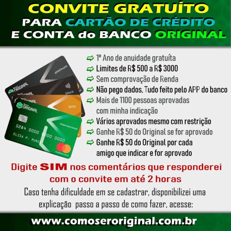 Banco original indicações