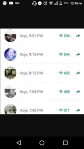 Visualizações de status