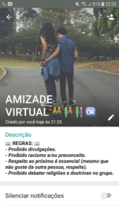 AMIZADE VIRTUAL ????