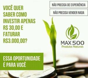 Ganhar renda extra na Max 500