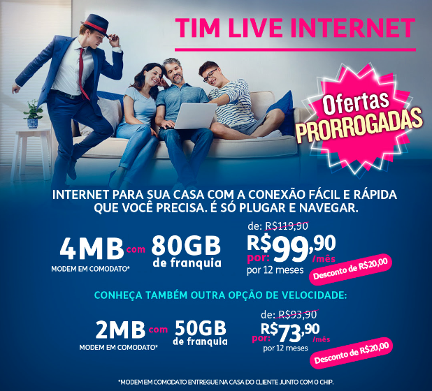PRA REVENDA TIM LIVE INTERNET