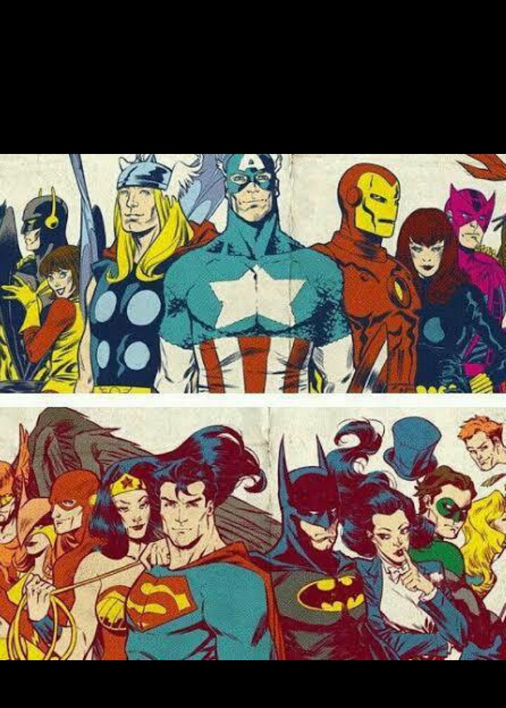 Heróis Marvel vs DC