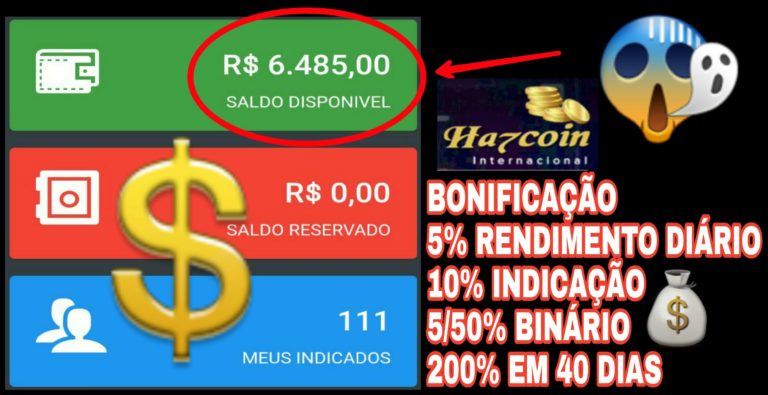 Ha7coin renda de 5% ao DIA??