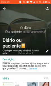 Diário ou paciente