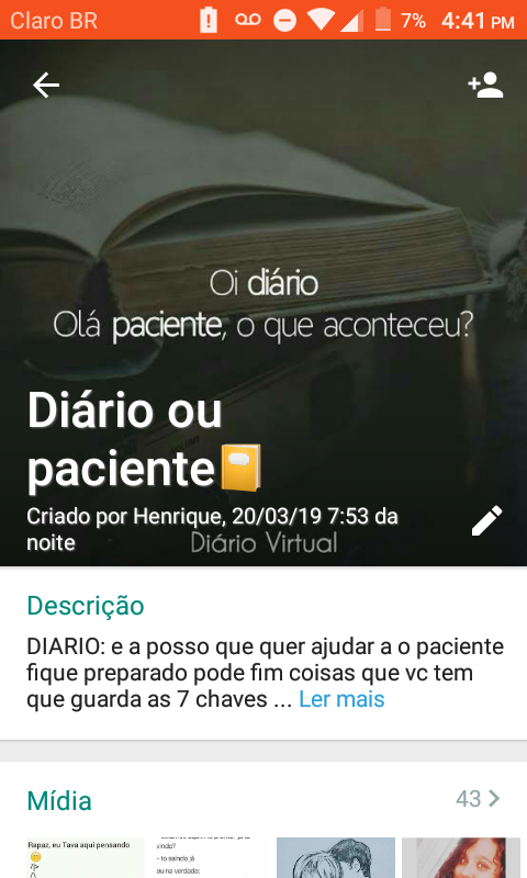Diário ou paciente