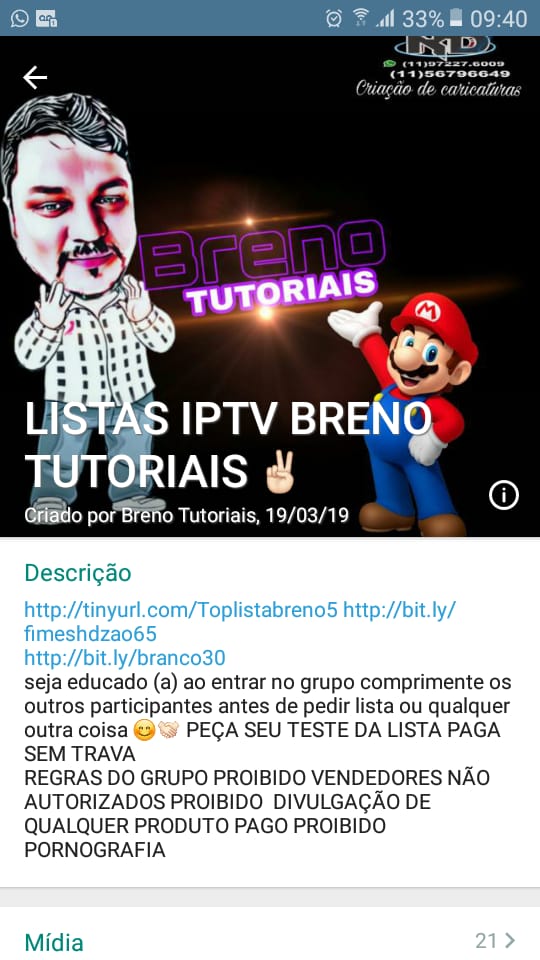 Listas iptv Breno tutoriais