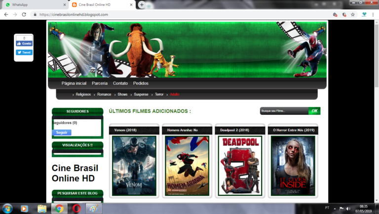 Blogger para assitir filmes online