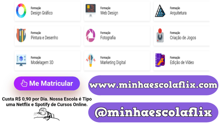 +80 Cursos online R$0,90 / dia