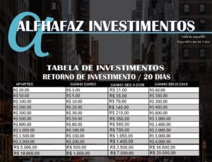 ALFHAFAZ – 10% AO DIA ENTRE NO GRUPO E CONHEÇA