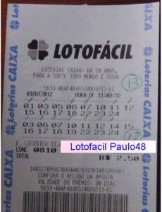 Bolão LOTOFÁCIL mensal 50$