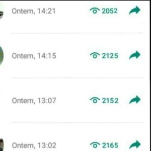 Visualizações em status bombado