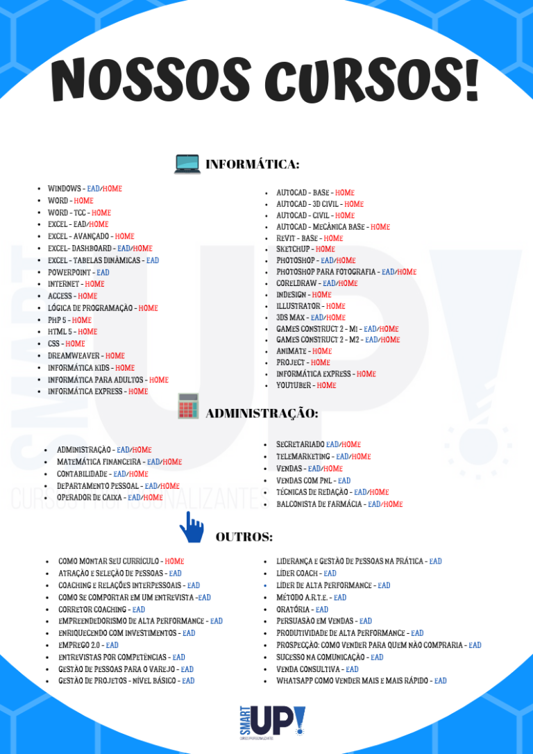 SMARTUP Cursos Profissionalizantes!