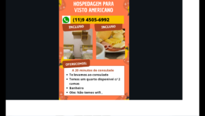 Hospedagem em sp p/ tirar o visto americano