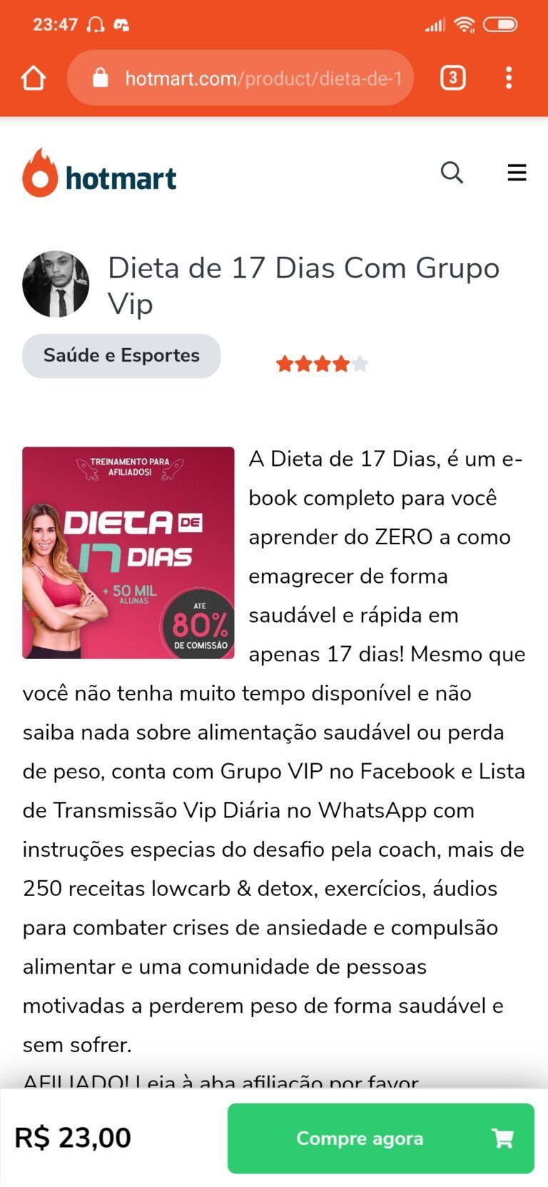 Dieta em 17 dias