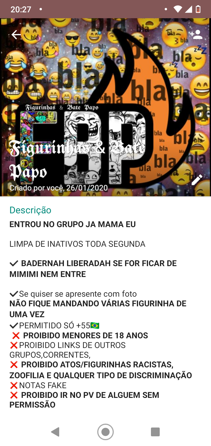Figurinhas e bate papo