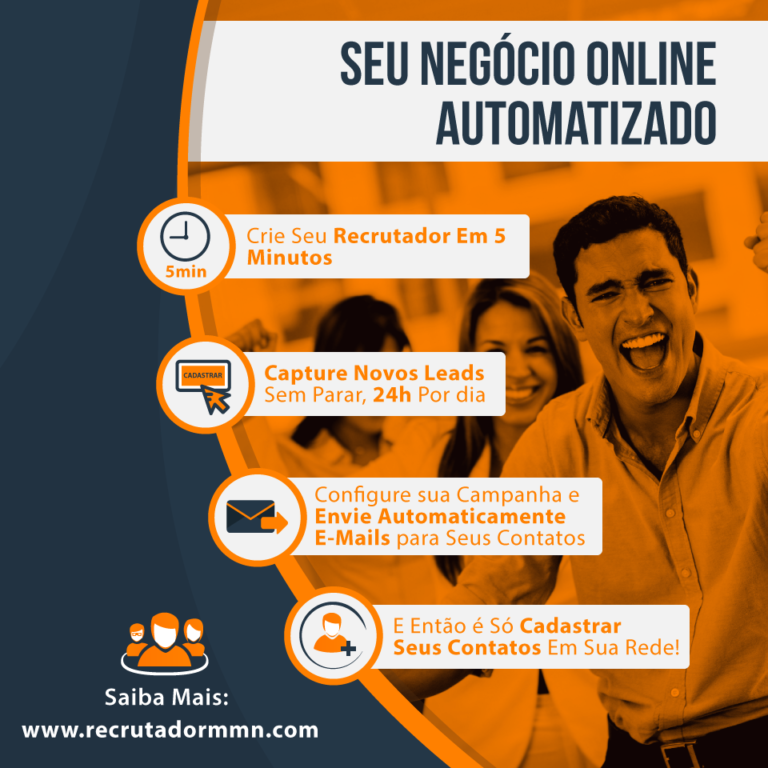RECRUTADOR MMN SEU NEGOCIO NO PILOTO AUTOMATICO