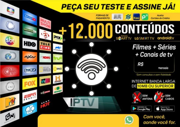 Iptv + 12.000 conteudos