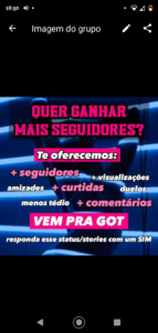 VEM GANHAR SEGUIDORES