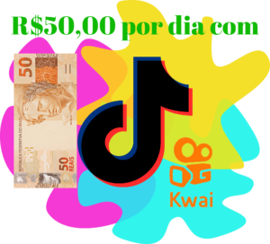 Tiktok e Kwai- R$50/dia com códigos de convite!