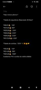 Vendas de seguidores