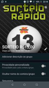 Sorteio 15 reais