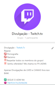 Divulgações Twitch.Tv
