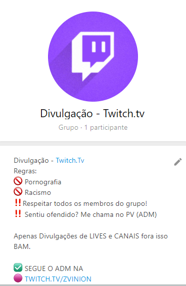 Divulgações Twitch.Tv
