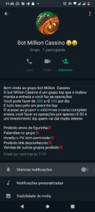 Bot Million Cassino entrada top no Cassino
