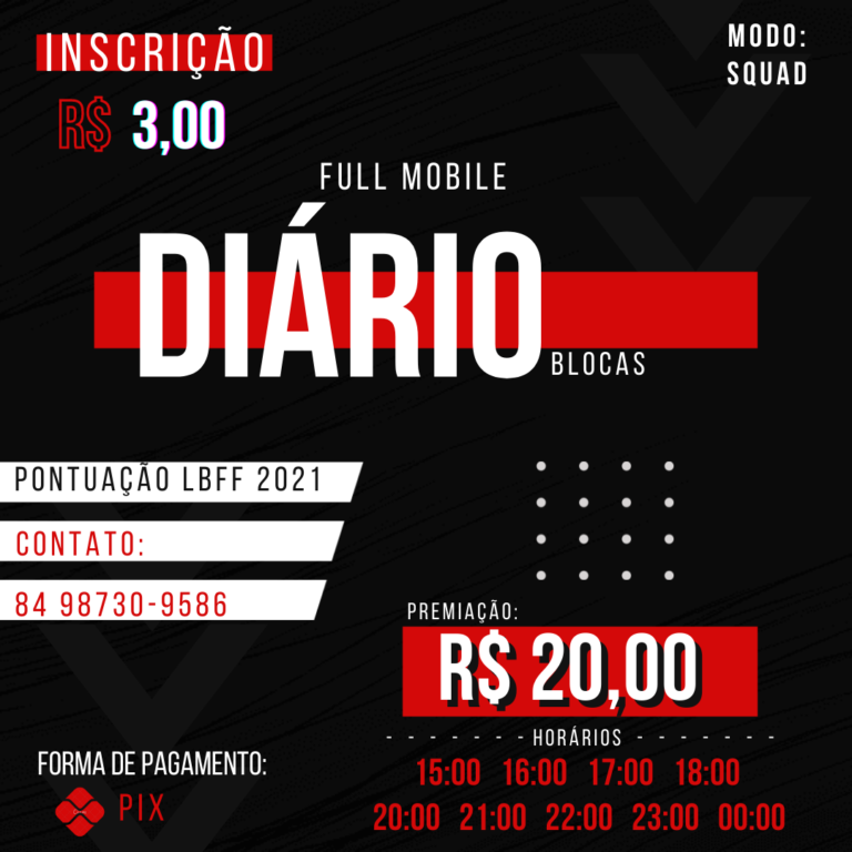 DIÁRIO BLOCAS, FREE FIRE CAMPEONATO