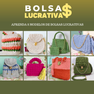 Bolsas lucrativas de crochê