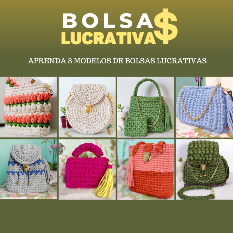 Bolsas lucrativas de crochê