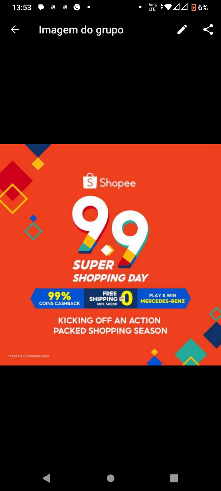Vendas da shopee