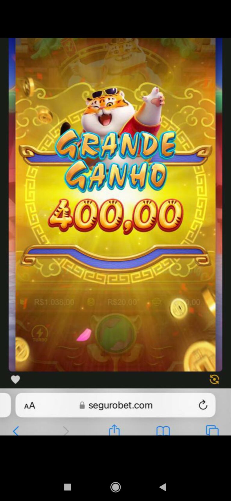 Sinais estratégia Fortune Tiger