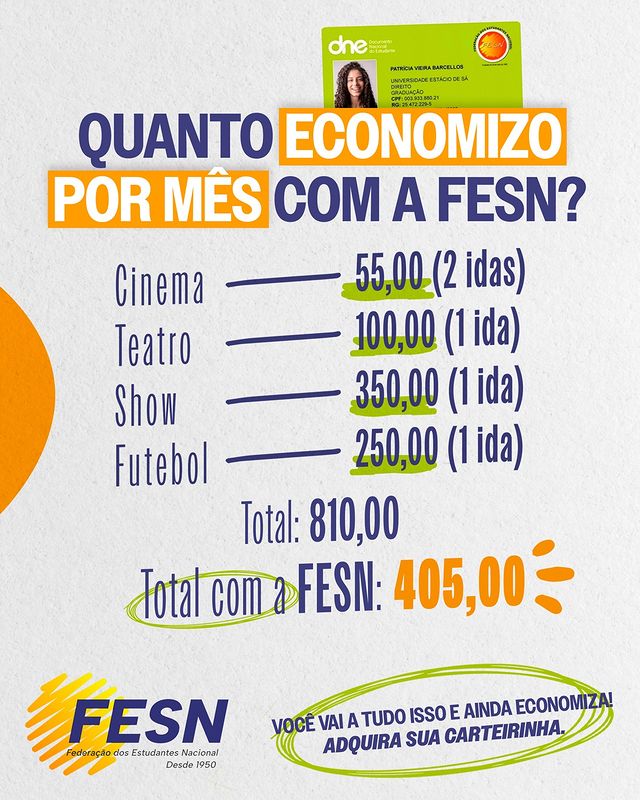 Meia Entrada em Eventos Carteirinha