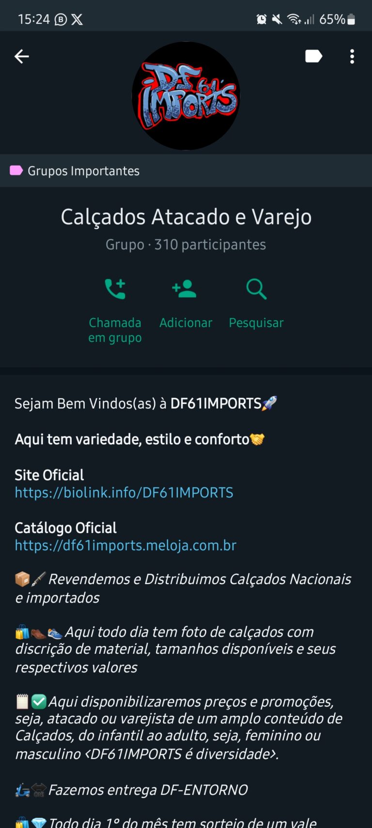 Vendas de Calçados Atacado e Varejo