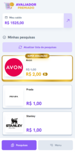 avaliador premiado