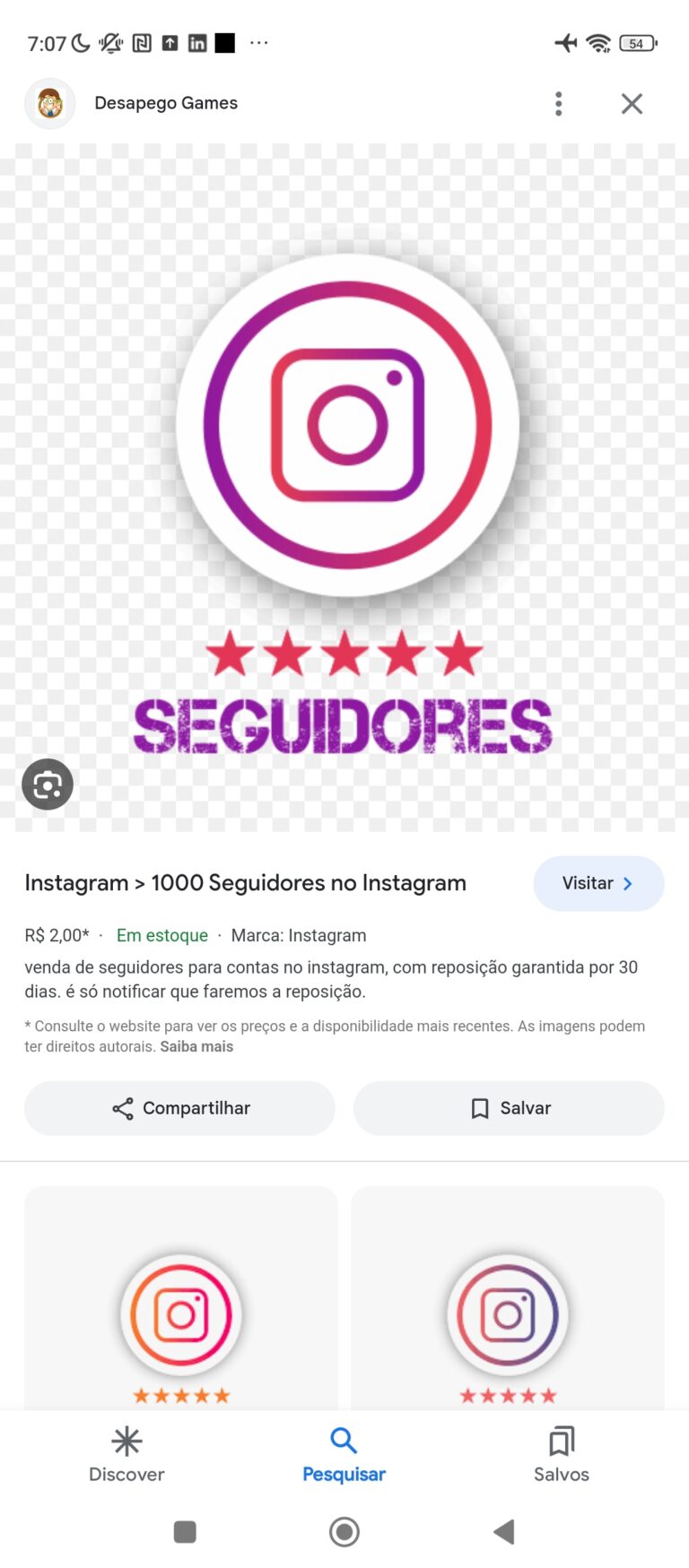 Venda de seguidores para Instagram