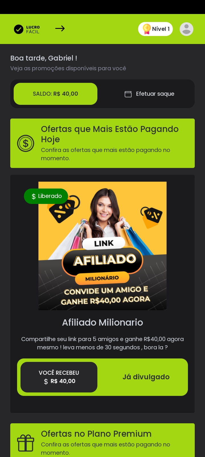 Aqui só entrar quem quer gerar dinheiro.