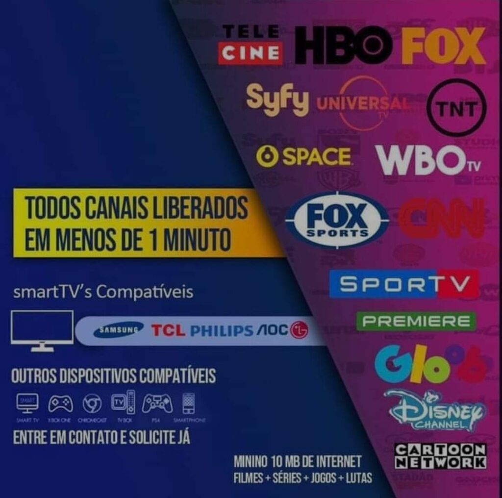 CANAIS DE TV PELA INTERNET