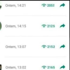 Visualização nos status