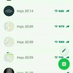 Visualização nos status